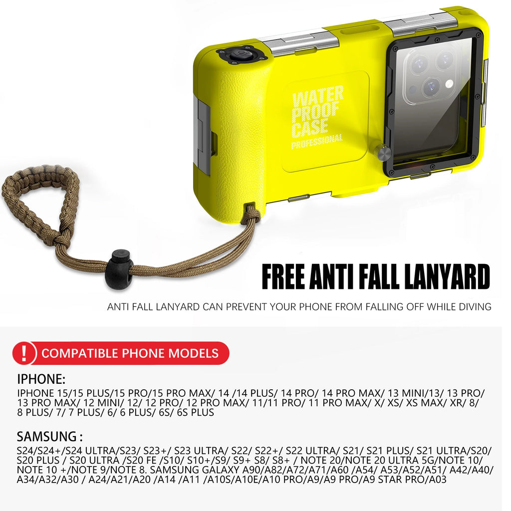 Multi-functional, durable, waterproof, 15m/50ft, universal 6.9 inch waterproof phone case, IP68, professional diving photography Quick Pick Grocers