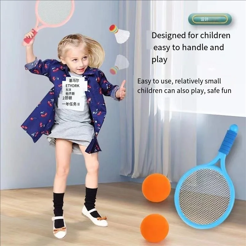 Children's badminton tennis racket exercise reaction ability beginners family outdoor beach tennis kindergarten baby parent-chil Quick Pick Grocers