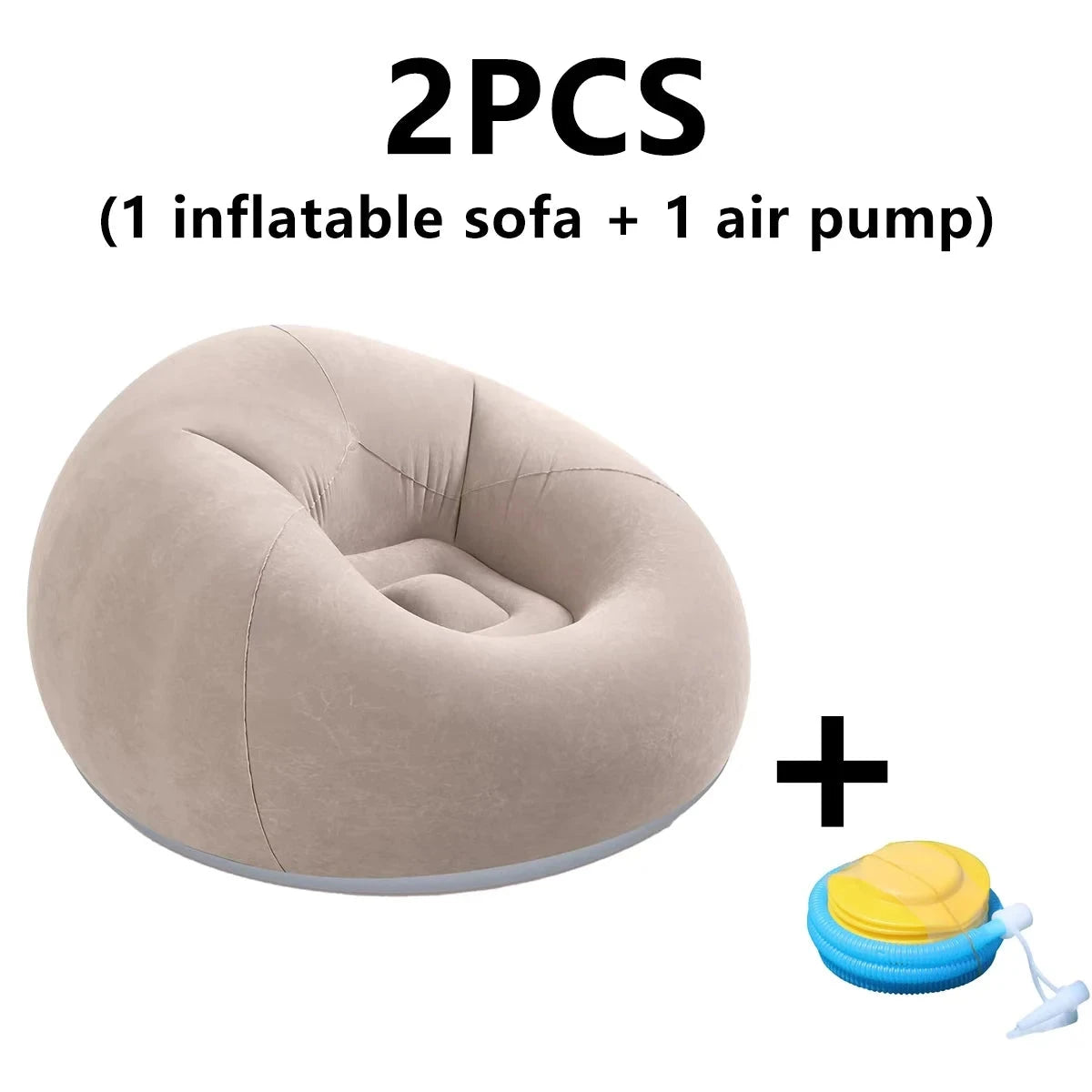2pcs (1 sofa + 1 air pump) PVC inflatable sofa, suitable for camping, hiking and outdoor activities, Halloween/Christmas gifts Econic Blanks