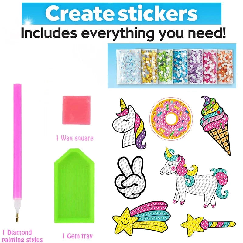 Big Gem Diamond Painting Kit - DIY Mosaic Art & Sticker Craft for Kids Econic Blanks