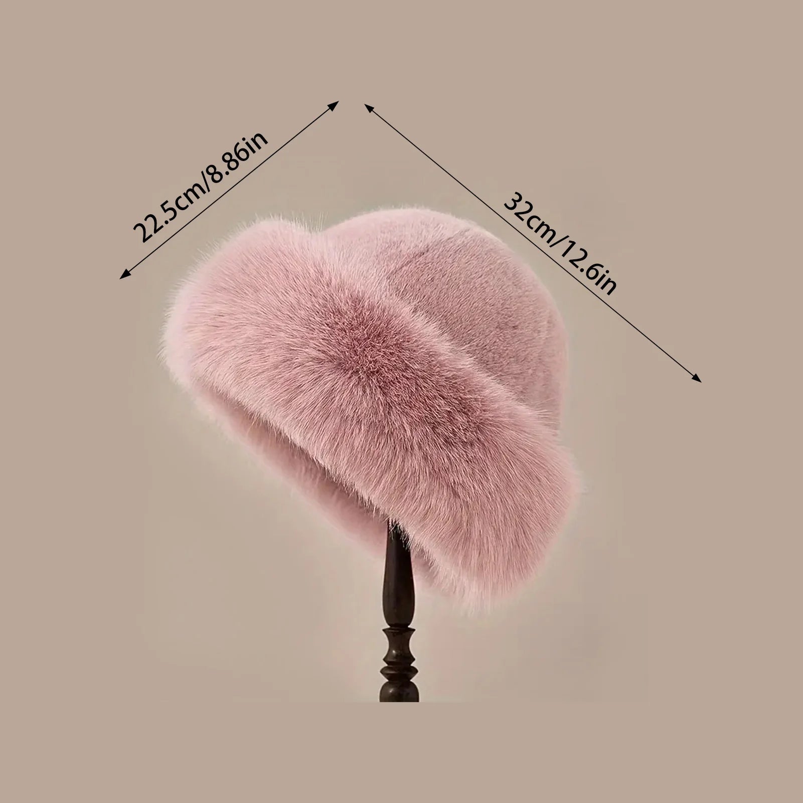 Furry Hats For Women, Autumn Winter Korean Style Warm Hats, Solid Color Flattering Mongolian Hats, Thickened Winter Outfits Purest Peak
