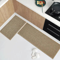 Washable Non-slip Kitchen Rug Faux Sisal Running Rug, Faux Woven Kitchen Mat Kitchen Runners With Back Made Of Natural Rubber Quick Pick Grocers