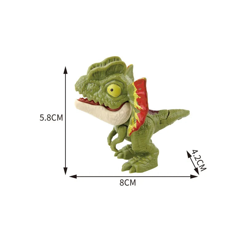 Jurassic Finger Dinosaur Triceratops Tyrannosaurus Model Toys for Kids Creative Finger Biting Dinosaurs Interactive Toy Boy Gift Quick Pick Grocers