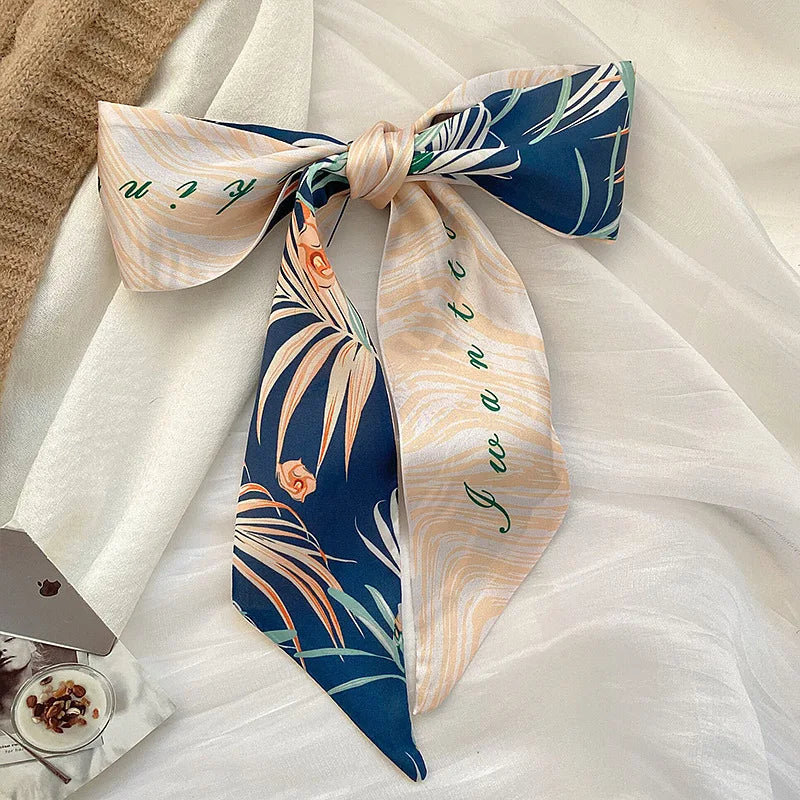 Cashew flower silk scarf, double-sided printed headband, ins decoration, versatile triangle scarf accessories Quick Pick Grocers