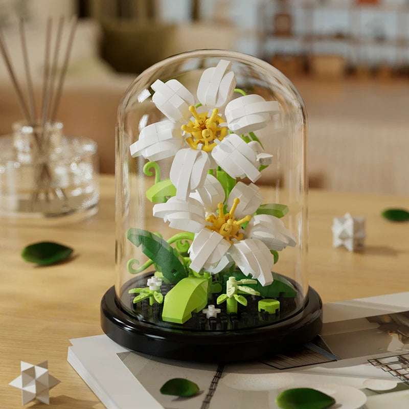 Micro particle building block bouquet handmade gift, children's puzzle toy handmade DIY sunflower desktop decoration ornament Quick Pick Grocers