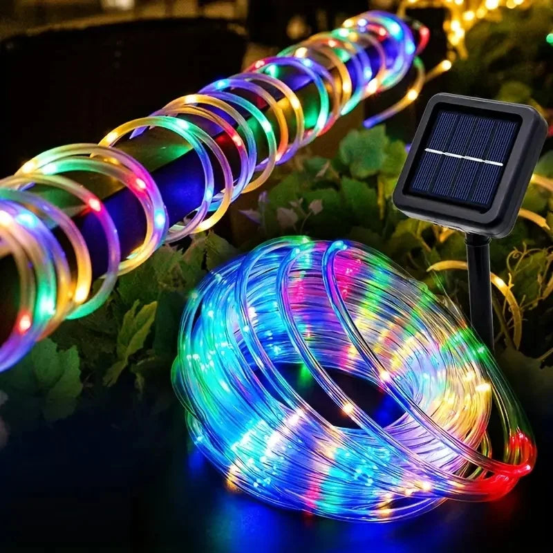 Outdoor Solar Lights Garland Rope String Lights 7-32M LED Garden Garland Waterproof Tube Lamp for Garden Christmas Decoration Quick Pick Grocers