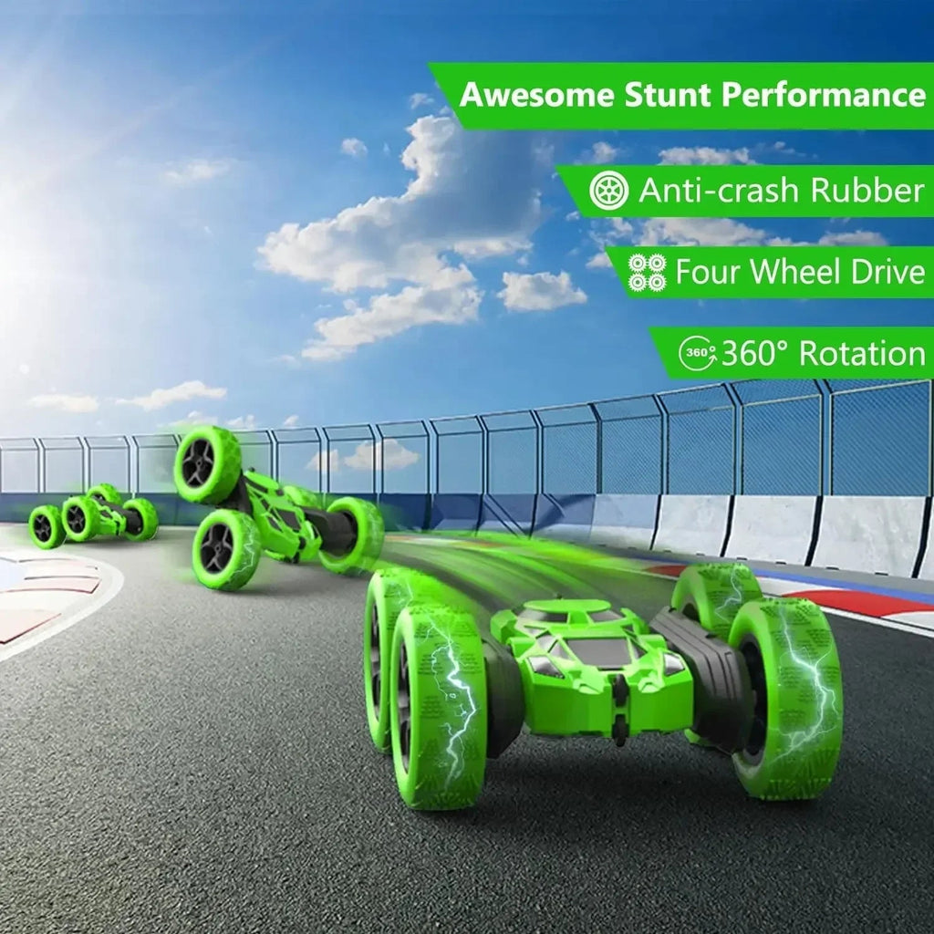 Rc Stunt Car Kids Double Sided Flip Remote Control Cars 2.4G High Speed 360° Rotation Drift Auto Toys Gifts for Boy Girl Econic Blanks