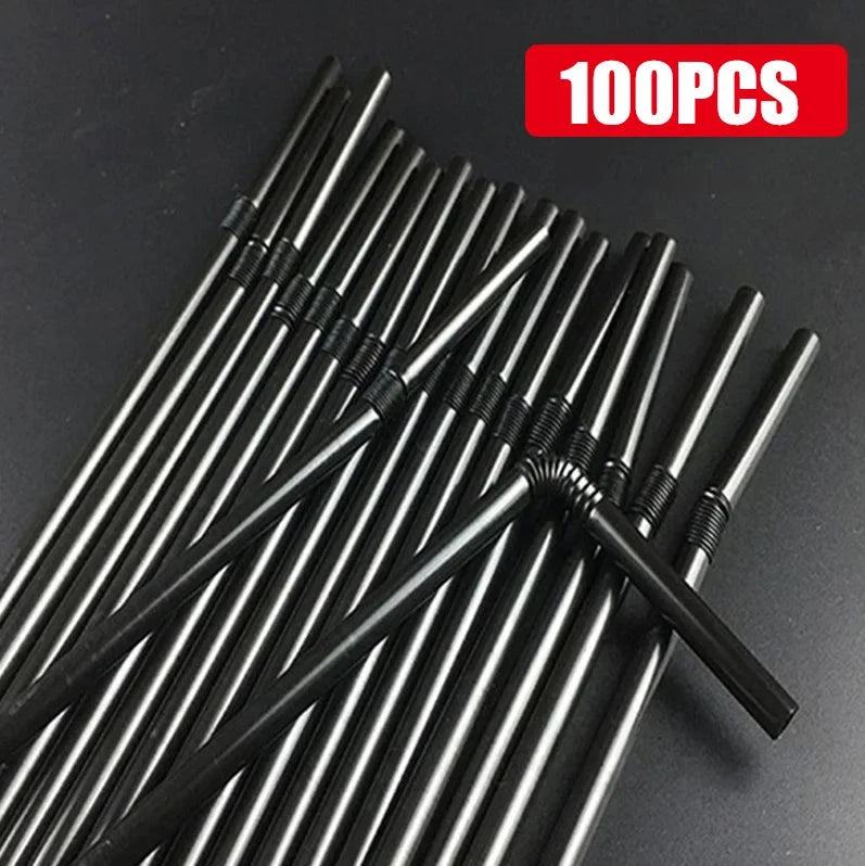50-1000Pcs Multicolor Drinking Straws rietjes Milk Tea Bar Party Wedding Kitchen Home Accessories Beverage Black Straw Wholesale Econic Blanks