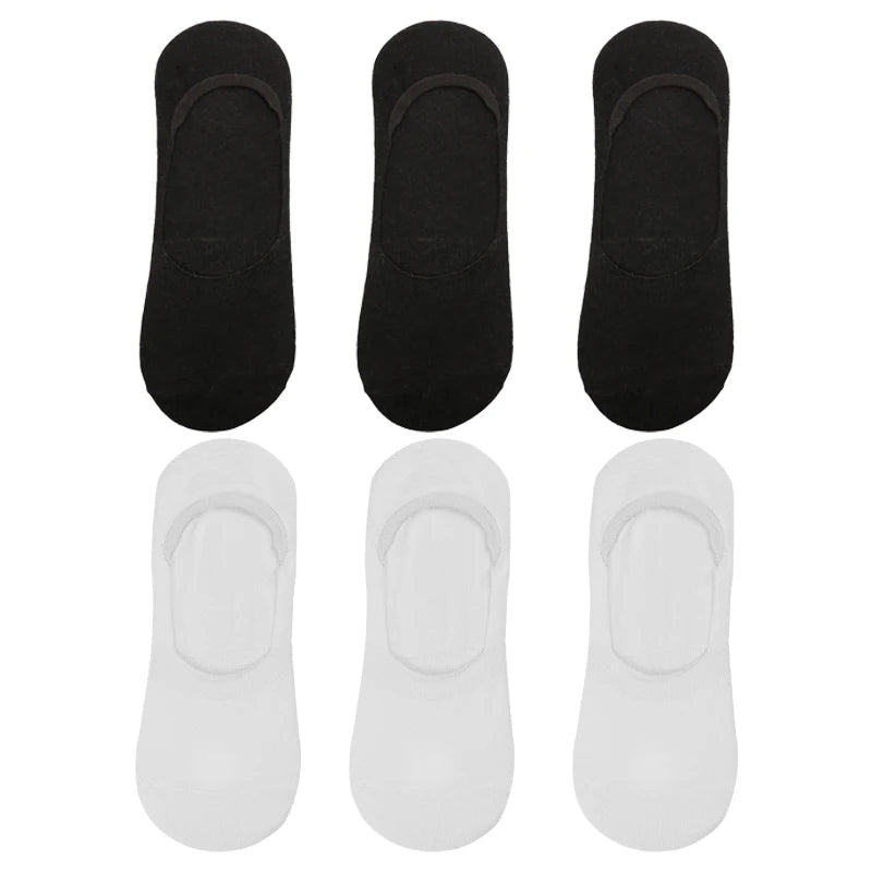 6 Pairs/Lot Men's Bamboo Breathable Invisible Socks Low Cut Casual Cotton Boat Non-Slip No Show High Quality Sock Quick Pick Grocers