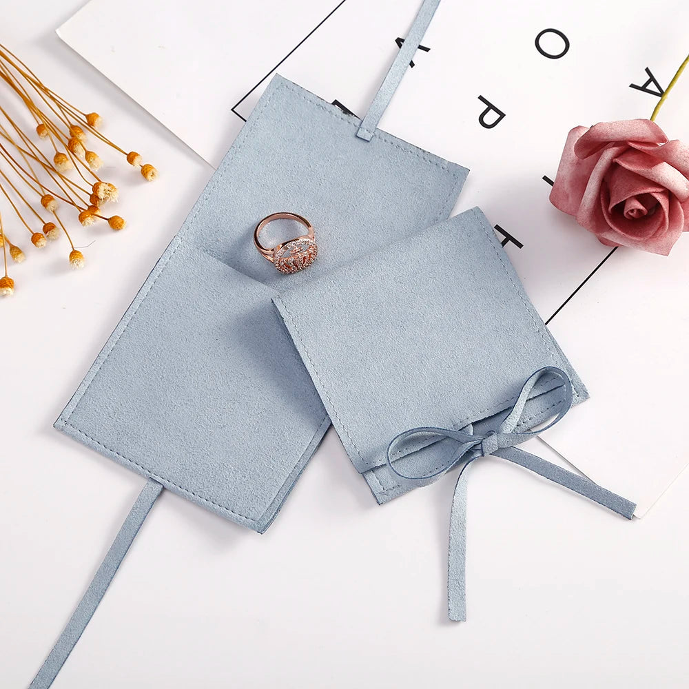 5pcs Velvet Jewelry Gift Bags Microfiber Jewellry Rings Earrings Necklace Organizer Packaging Pouch Wedding Favors Candy Bag Purest Peak