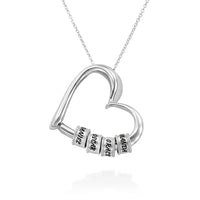 Personalized Names Heart Necklace Custom Family Names Beads Necklace Personalized Mother's day Gift Quick Pick Grocers