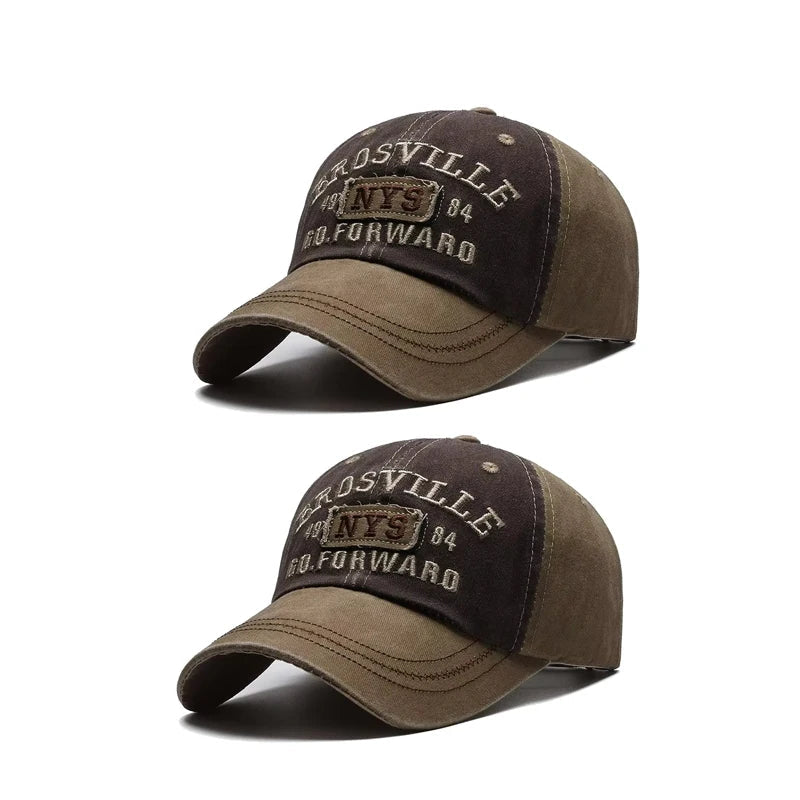 Four Seasons Men's Baseball Cap Casual Wash Embroidered Cap Curved Brim Bowler Sun Hat Official Website Quick Pick Grocers