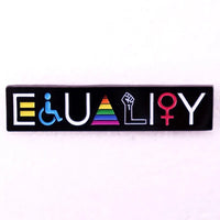 Rainbow LGBT Encourage Letters Metal Enamel Badge Gay Lesbian Asexual Transgender Adaptive Lapel Pin Jewelry Gifts Accessories Quick Pick Grocers