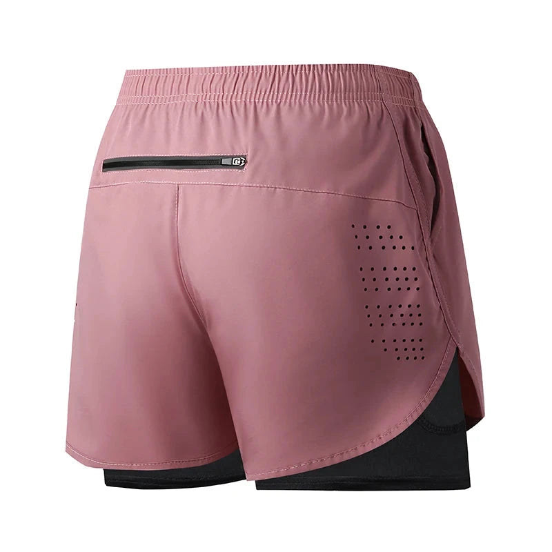 Men's Running Shorts Quick-drying Fitness Black Double Layer Shorts Men New Sport Workout Training Bodybuilding Short Pants Econic Blanks
