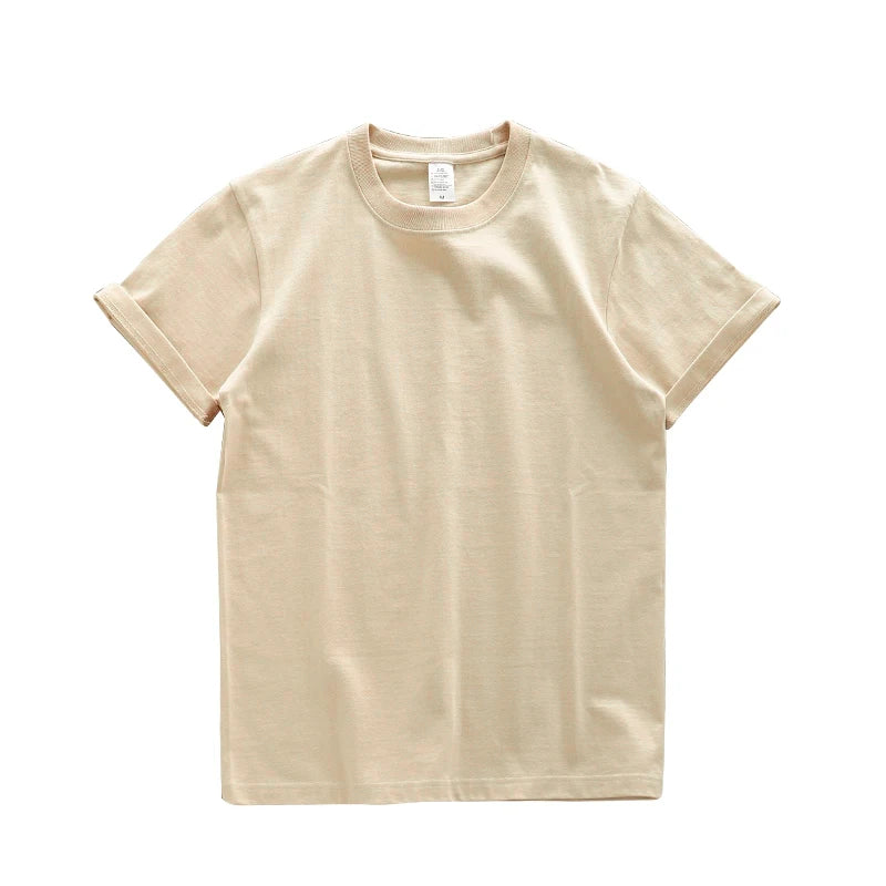 Dukeen 280gsm Oversized Heavy T-Shirt for Men Summer Short Sleeve Tee Cotton Solid Color Top Casual T Shirts One Piece Quick Pick Grocers