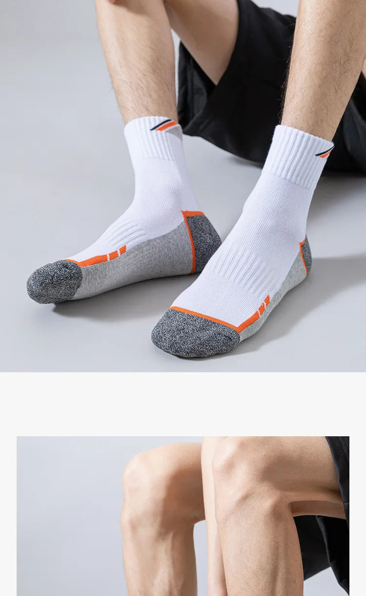 Professional Tennis Cotton Socks Towel Bottom Sports Color Matching Elite Men's Tube Business Running Basketball Socks Thickened Quick Pick Grocers