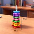 Baby Rotating Rainbow Tower Montessori Stacking Puzzle Toys Safety Early Educational Children's Toys Christmas Birthday Gifts Purest Peak