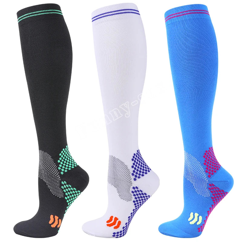 1/3 Pairs Dropship Compression Socks Varicose Veins 20-30 Mmhg Men Women Socks For Running Cycling,Football Soccer Stockings Quick Pick Grocers