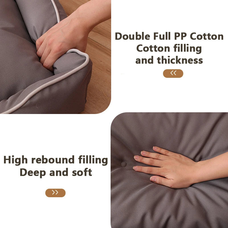 Waterproof Dog Bed 600D Oxford Pet Dogs Beds for All Seasons Thickened PP Cotton Filling Bite-resistant Pet Mat Dog Accessories Quick Pick Grocers