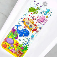 1pc Cartoon Extra Long Bathtub Mat 40x100cm Non Slip Bath Mat for Bathroom Tubs Shower Mats with Suction Cups & Drain Holes Quick Pick Grocers