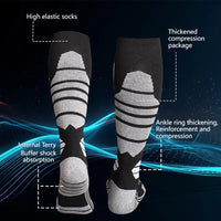 GTUBIKE 1 Pair Winter Warm Ski Stockings Thickening Hiking Socks for Women Men Anti-Cold Skiing Outdoor Sport Stockings Snow Quick Pick Grocers