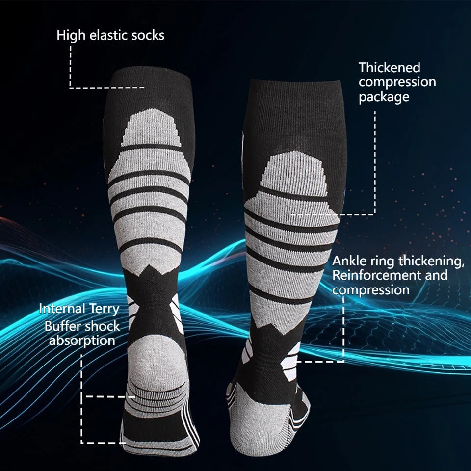 GTUBIKE 1 Pair Winter Warm Ski Stockings Thickening Hiking Socks for Women Men Anti-Cold Skiing Outdoor Sport Stockings Snow Quick Pick Grocers