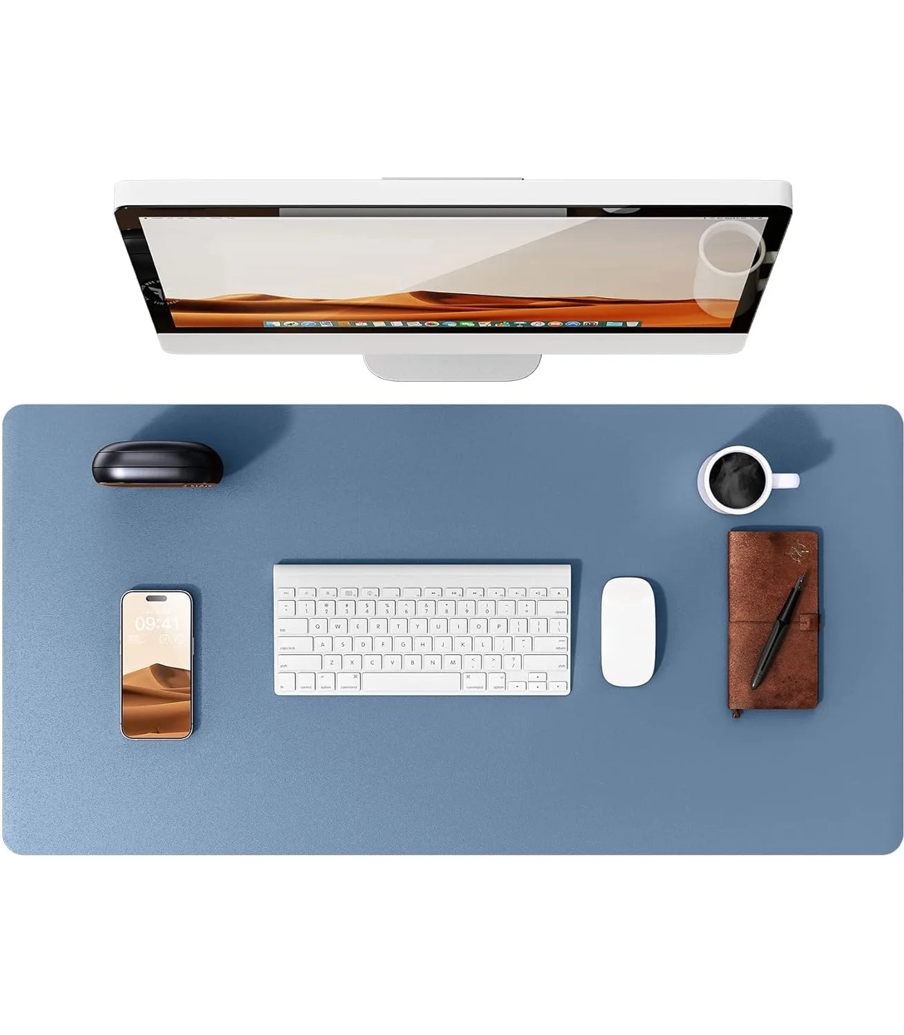 Large Mouse Pad,Office Desk Mat, Leather Desk Pad Protector, Non-Slip PU Leather Desk Blotter, Laptop Desk Pad Quick Pick Grocers