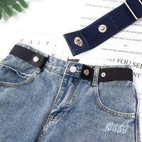 Elastic Belt Without Buckle Canvas Women Buckle Free Belt Ladies Jeans Pants Waist Lazy Belt Stretch No Buckle Invisible Belt Quick Pick Grocers