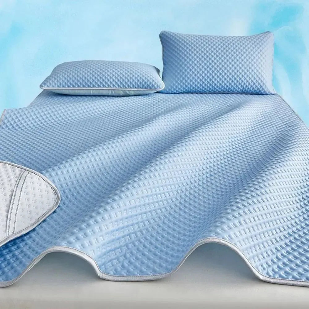 Breathable Cooling Mattress Comfortable Washable Ice Silk Bed Mat Pad Soft Skin-friendly Summer Sleeping Mat Household Quick Pick Grocers