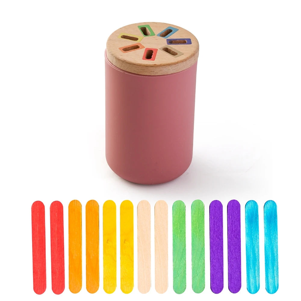 Montessori Baby Toys Silicone Educational Toys Cognitive Toys Color Matching Bucket Toddler Toys Sensor Game Baby Games 2 Years Purest Peak