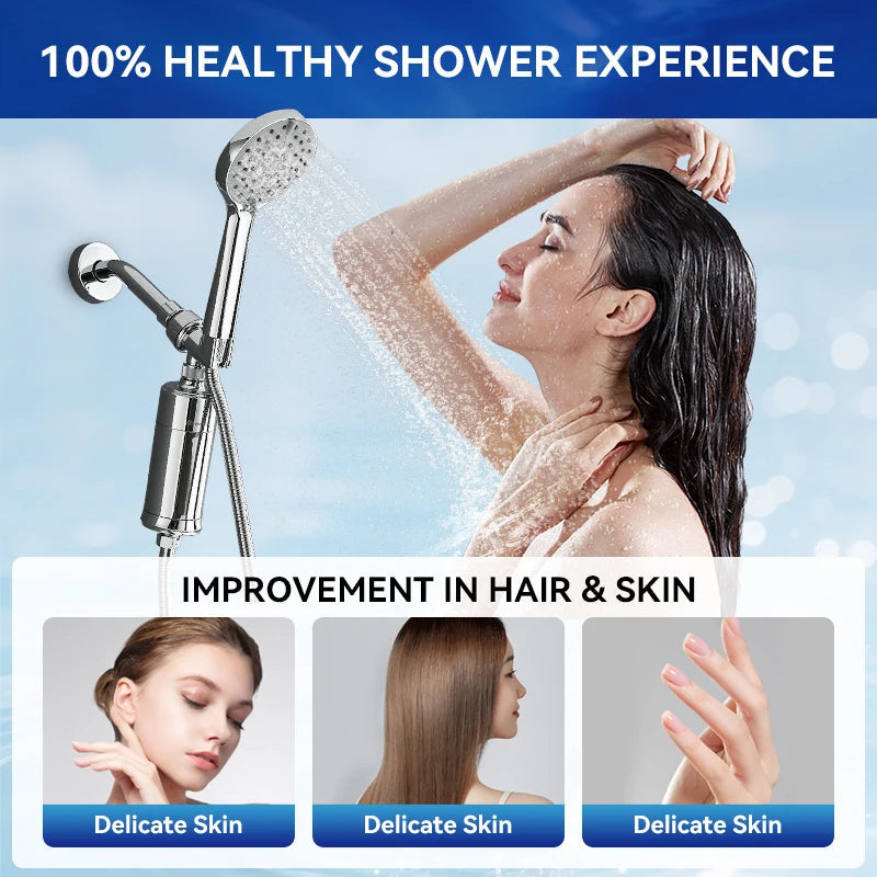 Wheelton Household Shower Water Filter - Filter Water Reduces Chlorine Heavy Metal  Sediment Improves Dry Itchy Skin & Hairloss Quick Pick Grocers