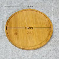 Multi Bamboo Tray Wood Saucer Flower Pot Tray Cup Pad Coaster Plate Kitchen Decorative Plate Creative Coaster Coffee Cup Mat Quick Pick Grocers
