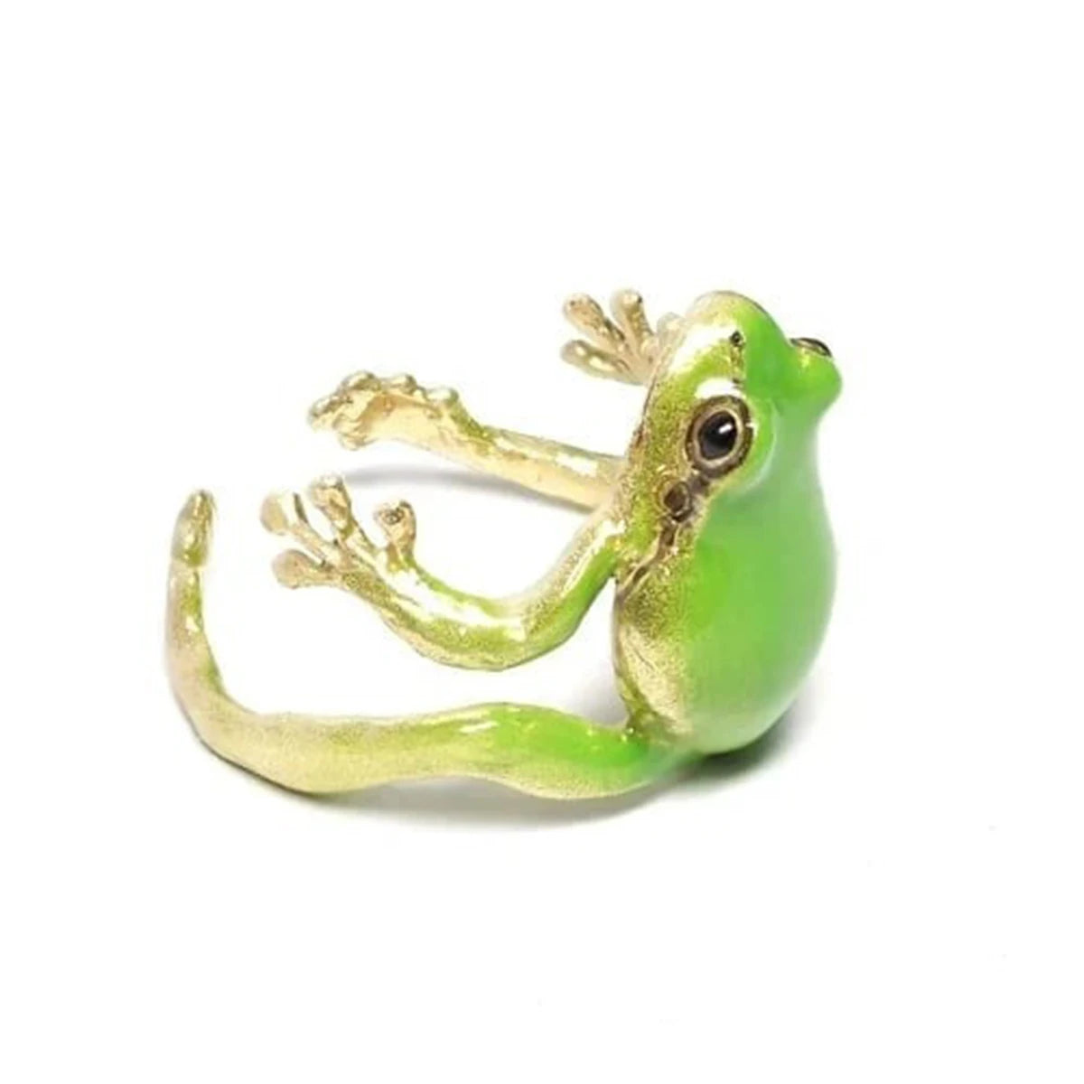Exquisite Green Enamel Frog Open Ring For Women Cute Animal Lovely Party Adjustable Finger Jewelry Men Accessories Gifts N856 Quick Pick Grocers