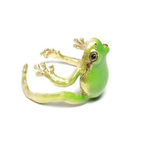 Exquisite Green Enamel Frog Open Ring For Women Cute Animal Lovely Party Adjustable Finger Jewelry Men Accessories Gifts N856 Quick Pick Grocers