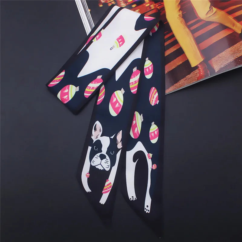 17 Colors Animal Print 2024 New Bag Skinny Silk Scarf For Women Luxury Brand Foulard Women Tie Fashion Head Scarves For Ladies Quick Pick Grocers