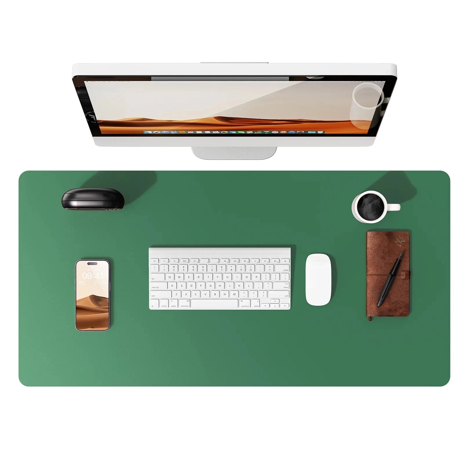 Large Mouse Pad,Office Desk Mat, Leather Desk Pad Protector, Non-Slip PU Leather Desk Blotter, Laptop Desk Pad Econic Blanks