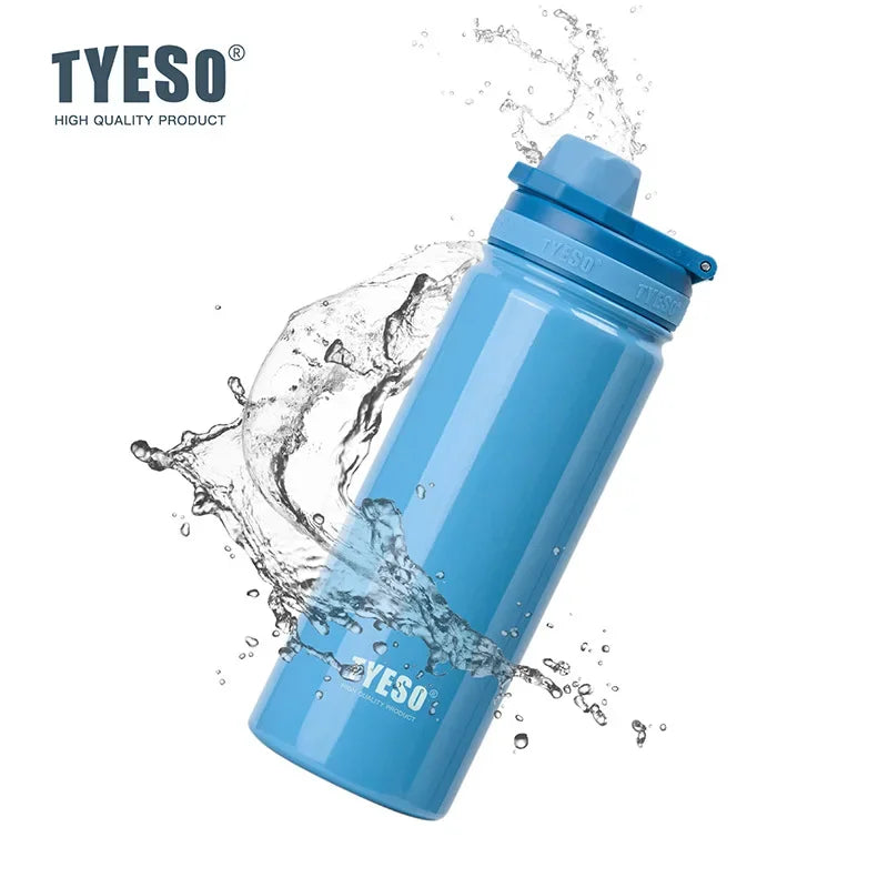 Tyeso Stainless Steel Thermal Water Bottle Portable Tumbler Sport Vacuum Flask Keeps Cold and Heat Thermal Mug Car Insulated Cup Econic Blanks
