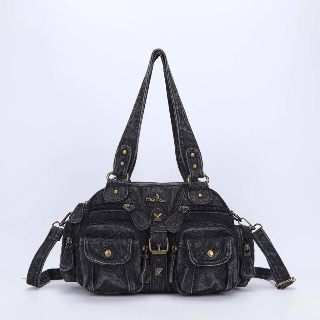 Vintage Women Handbags Satchel Top-handle Handbag PU Shoulder Bag Dumpling Pack Give Gifts Shoulder Bags Phone Money Pack Quick Pick Grocers
