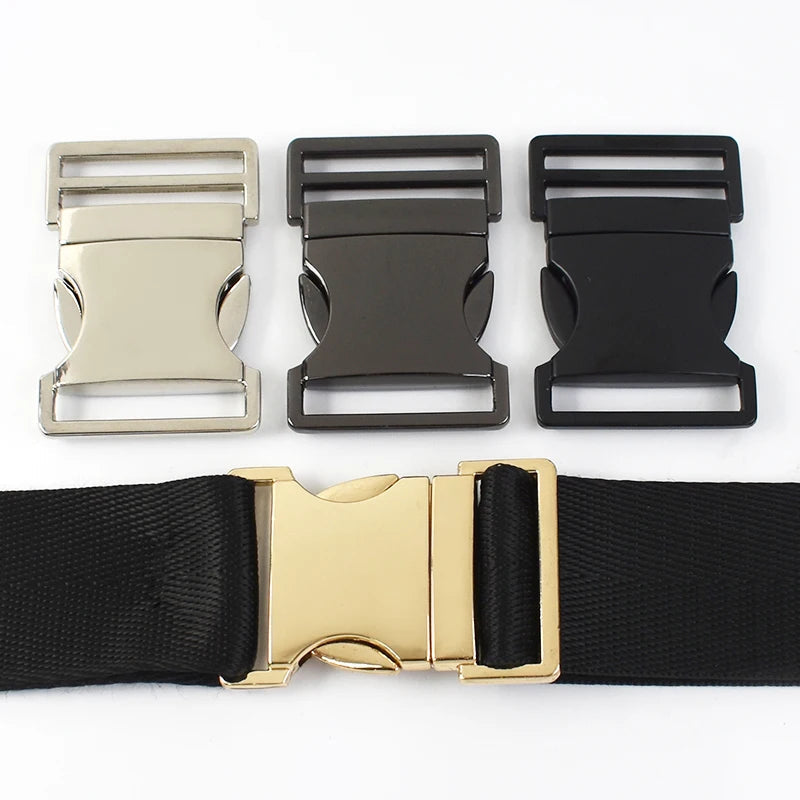2-10Pcs 20/25/32/38mm Metal Quick Release Buckle Side Bag Strap Adjust Clip Clasp Clothes Belt Hook Closure Dog Collar Hardware Quick Pick Grocers