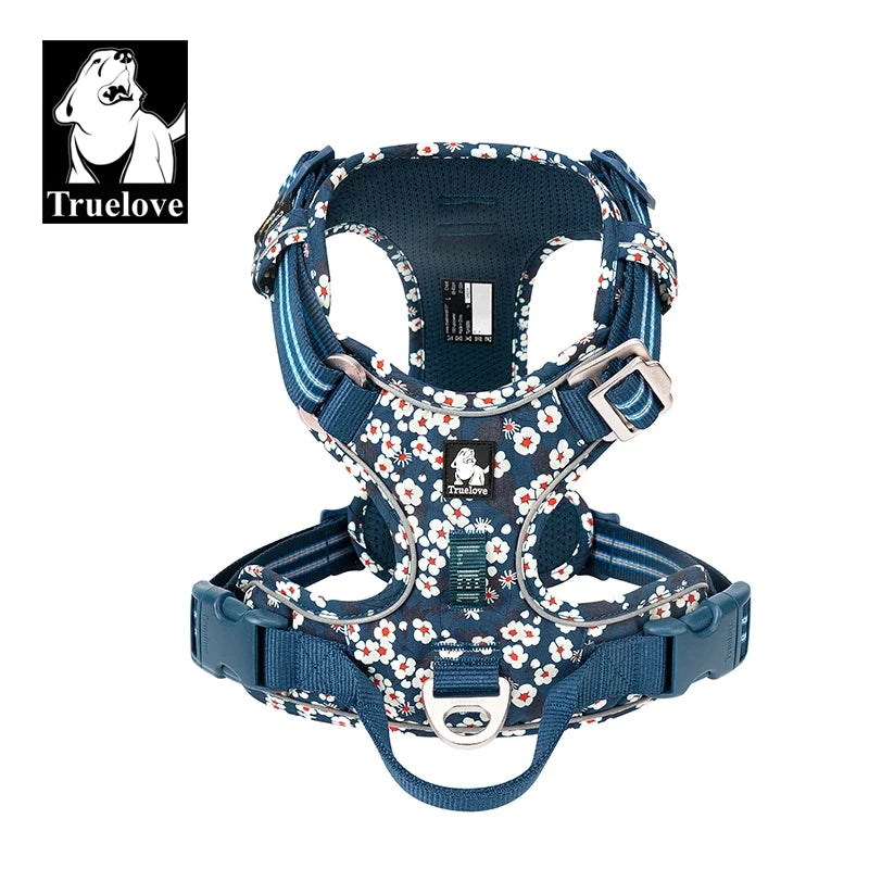 TRUE LOVE Pet Harness No Pull Nylon Reflective Dog Harness Adjustable Comfortable Control Step-in Brilliant Truelove TLH5654 Quick Pick Grocers