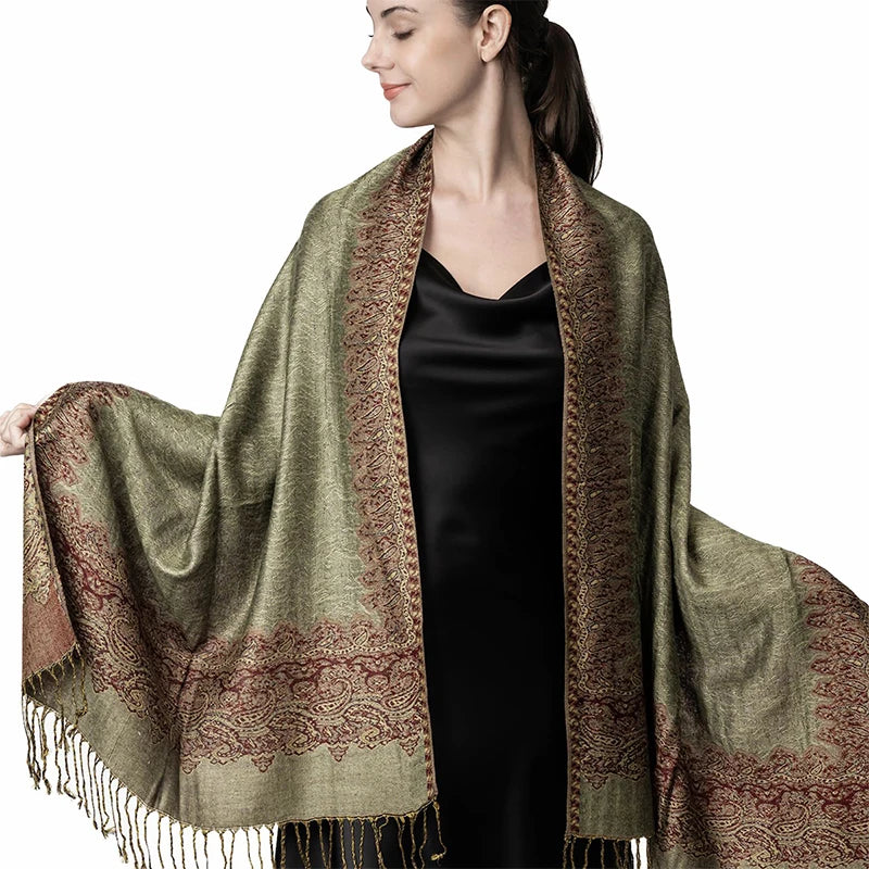 Luxury Brand Autumn Cashmere Pashmina Shawl Lady Wrap Warm Winter Scarves Design Print Female Foulard Cotton Stoles Scarf 2023 Quick Pick Grocers
