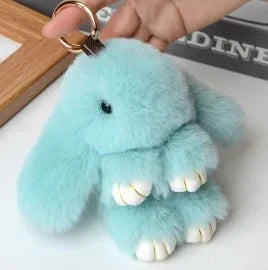 15cm Rabbit Fur Keychain Women Bag Car Key chain Pendant Decoration Jewelry Bags Hangings Accessories Gifts Econic Blanks