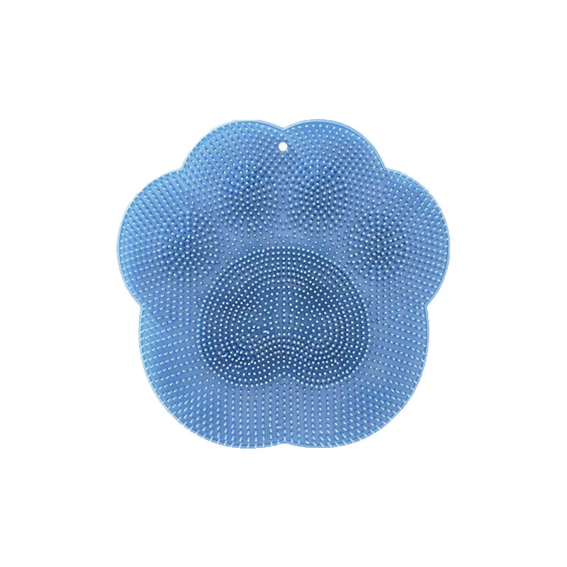 New Bathroom Use Silicone Non-slip Foot Basin Cleaning Pad, with Suction Cup for Exfoliation Shower Head Massage Bath Brush Quick Pick Grocers