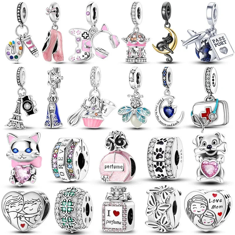 Hot Sale 925 Silver Charms Beads Fit Original Pan Bracelet Making For Woman Jewelry Fashion Pendant Econic Blanks