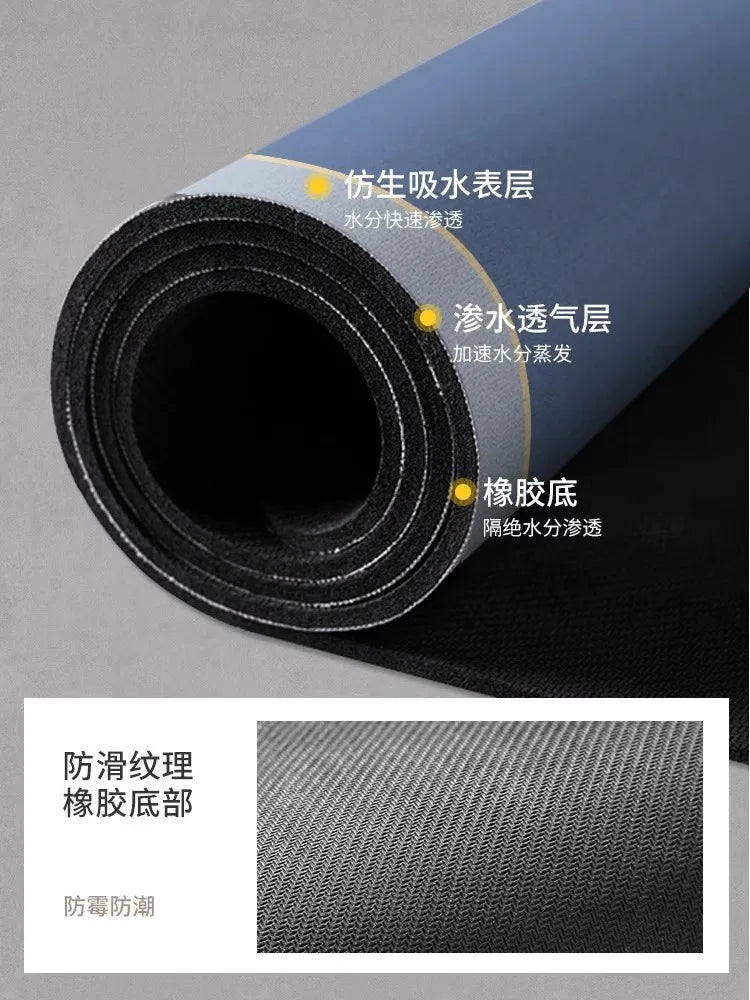 Diatomaceous Earth Bath Mat Bathroom Rug Absorbent Non-slip Floor Foot Mats Quick Dry Shower Carpet Toilet Pad Doormat Washable Econic Blanks