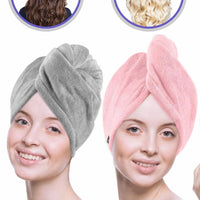 Towel Dry Hair Cap Microfiber Hair Drying Wrap Strong Water Absorbent Triangle Shower Hat Econic Blanks