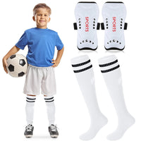 Loogdeel 2 Pair Soccer Shin Guards and Socks for Toddler Kids Youth, Lightweight Soccer Shin Pads Protective Defender Gear Quick Pick Grocers