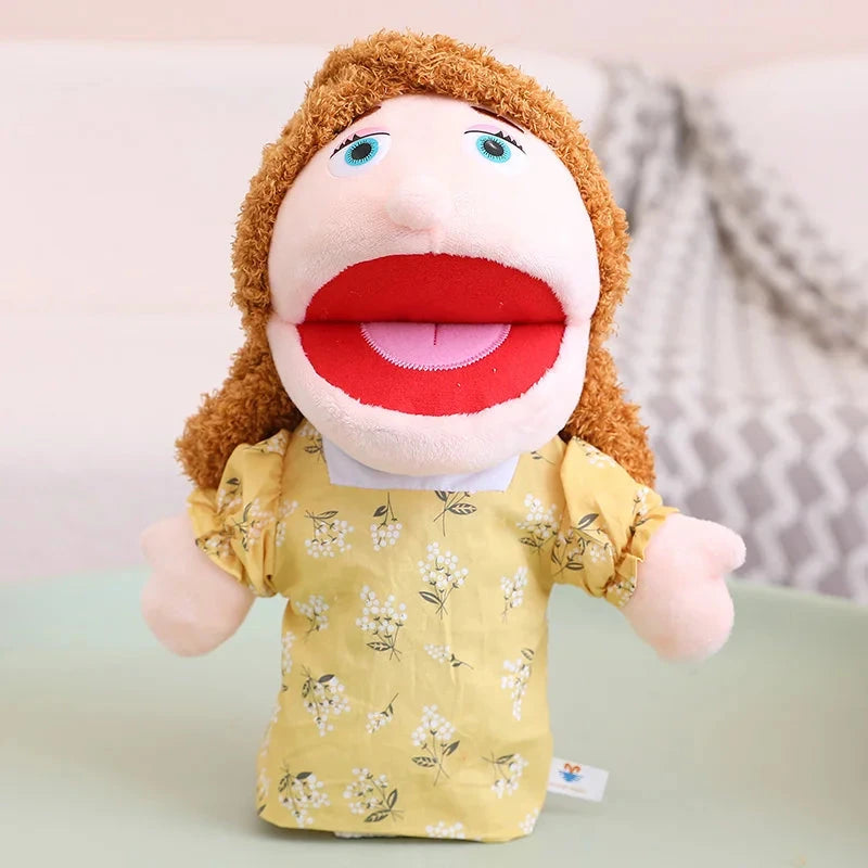 28-33cm Kids Plush Finger & Hand Puppet Popular Activity Boy Girl Role Play Bedtime Story Props Family Role Playing Toys Doll Econic Blanks