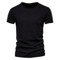 100% Cotton Men T-shirt Casual Soft Fitness Summer Thin T-shirts Men's Home Clothes O-Neck Short Sleeve Soild T Shirt for Men Quick Pick Grocers
