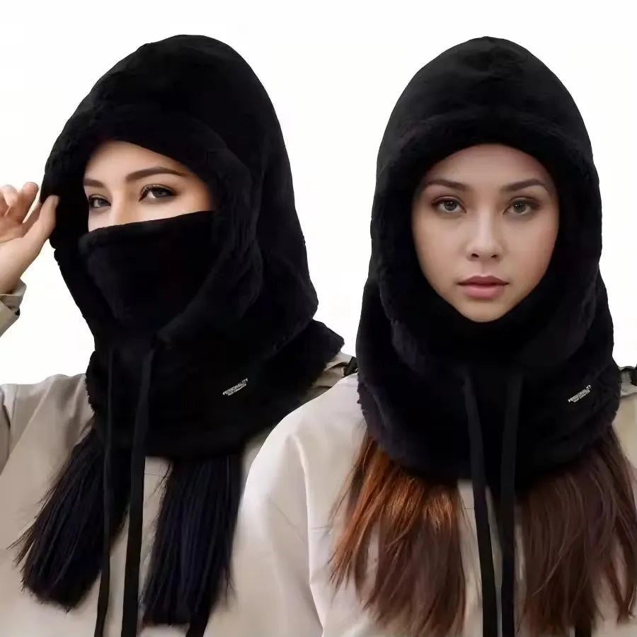 Warm Thermal Windproof Balaclava Ski Hood Motorcycle Face Cover Polar Fleece Adjustable Cycling Neck Cover Full Face Mask Winter Quick Pick Grocers